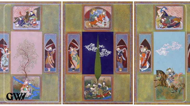 استفاده از متن و شعر در کنار تصاویر توسط نقاش زن ایرانی