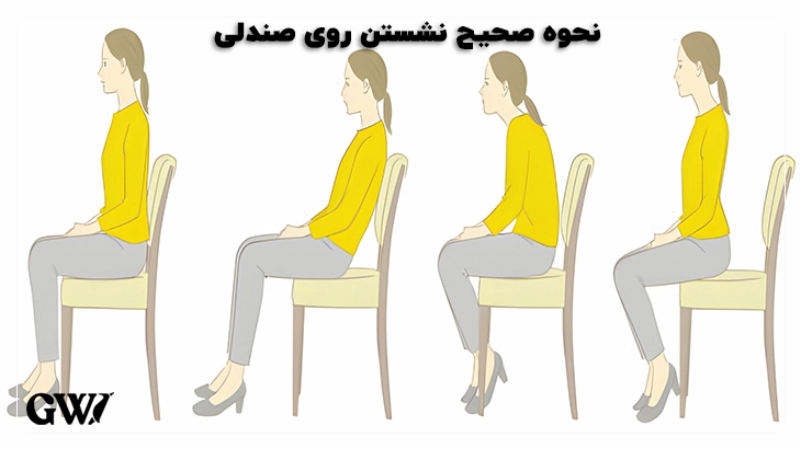 نحوه صحیح نشستن روی صندلی