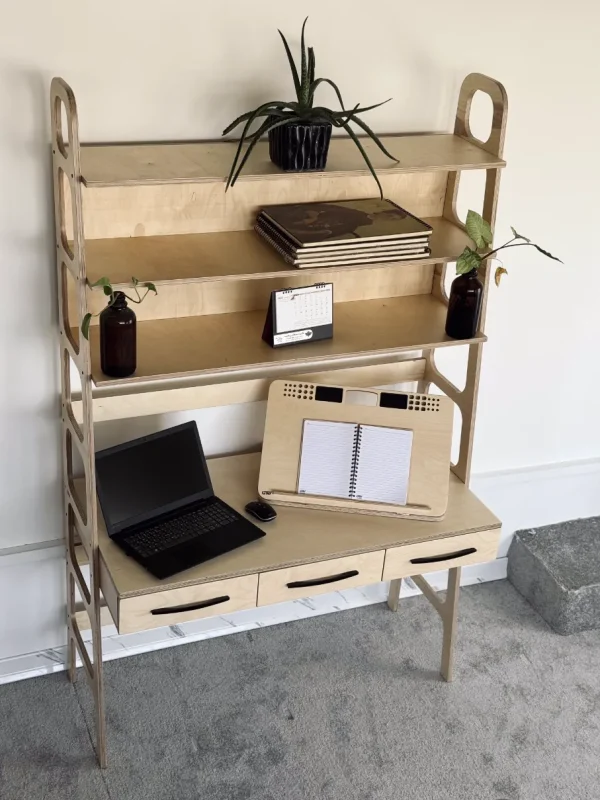 میز کتابخانه دار 3 کشو متوسط - Image 2