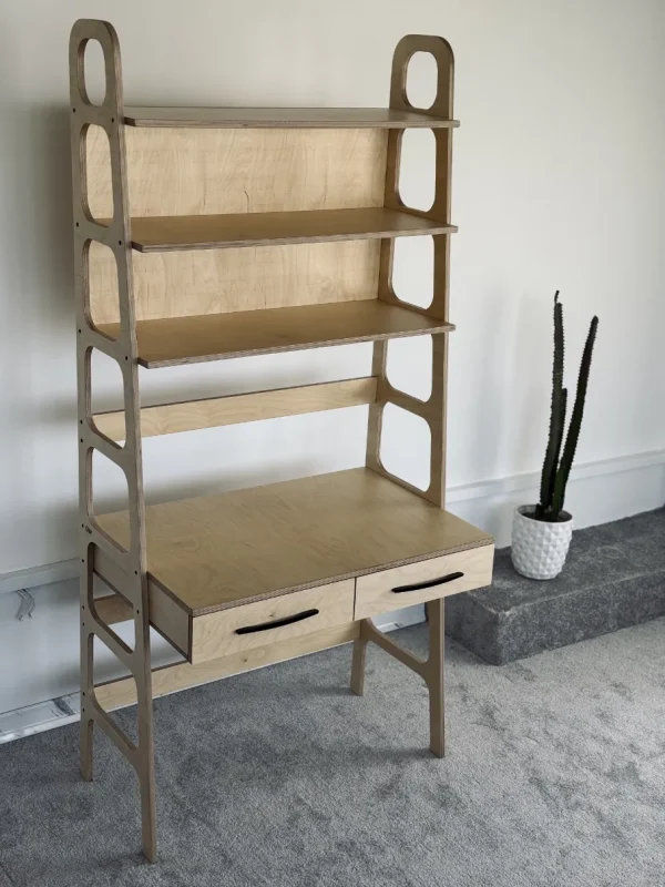 میز کتابخانه دار 2 کشو کوچک - Image 5