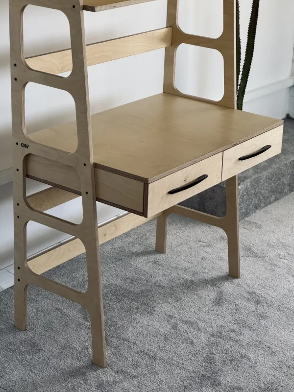 میز کتابخانه دار 2 کشو کوچک - Image 6