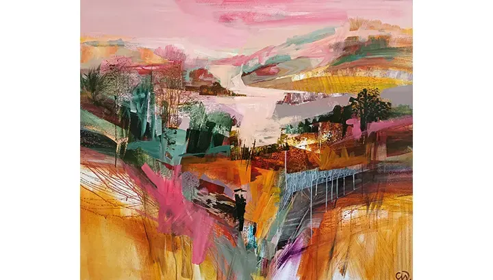 نقاشی یک منظره به سبک هنر انتزاعی